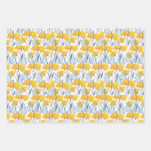 Feuille De Papier Cadeau Fleurs d'aquarelle de printemps (Devant 3)