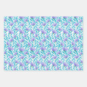 Feuille De Papier Cadeau Fleurs d'aquarelle de printemps (Devant 2)