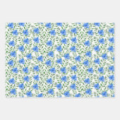 Feuille De Papier Cadeau Fleurs d'aquarelle de printemps (Devant)