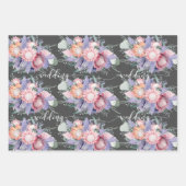 Feuille De Papier Cadeau Fleurs d'aquarelle Exotique Tropical King Protea (Devant 3)