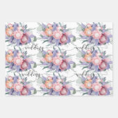 Feuille De Papier Cadeau Fleurs d'aquarelle Exotique Tropical King Protea (Devant 3)