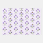 Feuille De Papier Cadeau Fleurs d'aster de septembre (Devant)
