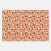 Feuille De Papier Cadeau Fleurs d'automne (Devant 3)