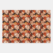 Feuille De Papier Cadeau Fleurs d'automne (Devant)