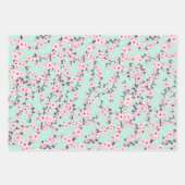 Feuille De Papier Cadeau Fleurs de cerisier florales tons pastel (Devant 2)