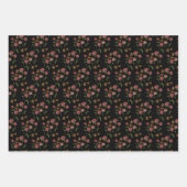 Feuille De Papier Cadeau Fleurs De Cône Florales Et Papillons Découpage Cad (Devant 3)