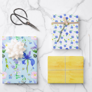 Feuille De Papier Cadeau Fleurs de cottage anglais Columbine jaune