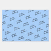 Feuille De Papier Cadeau Fleurs de Delphinium Bleu coordonnées (Devant 2)