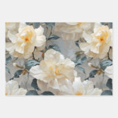 Feuille De Papier Cadeau Fleurs de gardenia blanches (Devant 3)