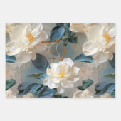 Feuille De Papier Cadeau Fleurs de gardenia blanches (Devant 2)