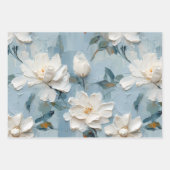Feuille De Papier Cadeau Fleurs de gardenia blanches (Devant)