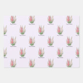 Feuille De Papier Cadeau Fleurs de gladiolus d'août (Devant 2)