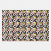 Feuille De Papier Cadeau Fleurs de hérisson mignonnes (Devant)
