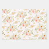 Feuille De Papier Cadeau Fleurs de jardin rose tendre (Devant 2)