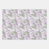 Feuille De Papier Cadeau Fleurs de Lavande (Devant 3)