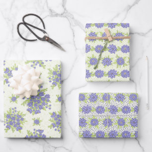 Feuille De Papier Cadeau Fleurs de lilas violettes Floral Printaniers