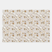 Feuille De Papier Cadeau Fleurs de lotus blanc (Devant 3)