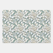 Feuille De Papier Cadeau Fleurs de lotus blanc (Devant 2)
