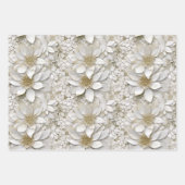 Feuille De Papier Cadeau Fleurs de lotus blanches (Devant)