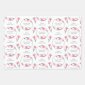 Feuille De Papier Cadeau Fleurs de Magnolia Occasions modifiables Jeu de 3 (Devant)