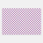 Feuille De Papier Cadeau Fleurs de Marguerite Violette Rayures Points (Devant 3)