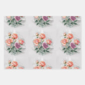 Feuille De Papier Cadeau Fleurs de pêche (Devant 3)