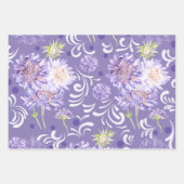 Feuille De Papier Cadeau fleurs de prairie pourpres (Devant 2)