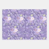 Feuille De Papier Cadeau fleurs de prairie pourpres (Devant 3)