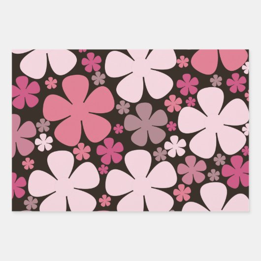 Feuille De Papier Cadeau Fleurs de printemps mignonnes motif (Devant 3)