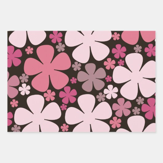 Feuille De Papier Cadeau Fleurs de printemps mignonnes motif (Devant 2)