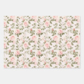 Feuille De Papier Cadeau Fleurs de rose en dentelle douce (Devant)