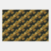 Feuille De Papier Cadeau Fleurs de rose jaune Motif d'art naturel (Devant)