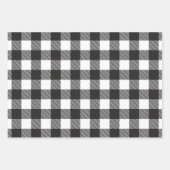 Feuille De Papier Cadeau Fleurs de soleil en bois verni blanc et noir (Devant 3)