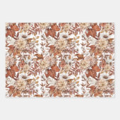 Feuille De Papier Cadeau Fleurs de terre cuite rustiques et composition flo (Devant 2)