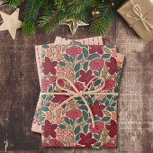 Feuille De Papier Cadeau Fleurs de vacances & Mistletoe