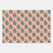 Feuille De Papier Cadeau Fleurs de vacances & Mistletoe (Devant 2)