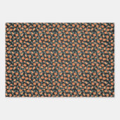 Feuille De Papier Cadeau Fleurs d'été orange (Devant 2)