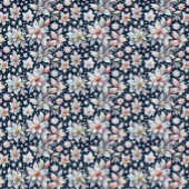 Feuille De Papier Cadeau Fleurs d'hiver sur fond noir pour découpage