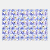 Feuille De Papier Cadeau Fleurs d'hydrangea bleu violet Mariage printanier (Devant 2)