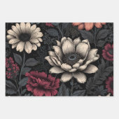 Feuille De Papier Cadeau Fleurs d'illustration florale (Devant)