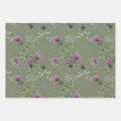 Feuille De Papier Cadeau Fleurs écossaises (Devant)