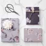 Feuille De Papier Cadeau Fleurs élégantes multi-usages<br><div class="desc">Ces feuilles de papier d'emballage élégantes sont idéales pour toute l'année,  avec différentes nuances de lilas,  mauve et violet. Parfait pour toutes vos occasions d'emballage de cadeaux,  anniversaire,  baptême,  mariage,  anniversaire de mariage,  Noël,  baby shower,  et plus encore !</div>