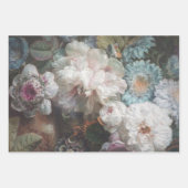 Feuille De Papier Cadeau Fleurs Encore Vie Découpage Néerlandais Lourd Avec (Devant)