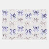 Feuille De Papier Cadeau Fleurs et vaches pourpres (Devant 3)