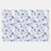 Feuille De Papier Cadeau Fleurs et vaches pourpres (Devant)