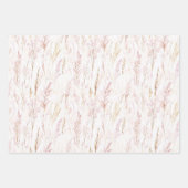 Feuille De Papier Cadeau Fleurs et vaches roses Anniversaire (Devant 3)