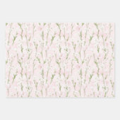 Feuille De Papier Cadeau Fleurs et vaches roses Anniversaire (Devant 2)
