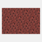 Feuille De Papier Cadeau Fleurs Faisées En Bourgogne Motif Nature (Devant 3)