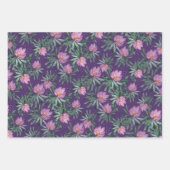 Feuille De Papier Cadeau Fleurs Fleur Fleur Violet Oeuvre originale Aquarel (Devant 2)