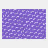 Feuille De Papier Cadeau Fleurs Fuchsia violettes coordonnées (Devant 3)